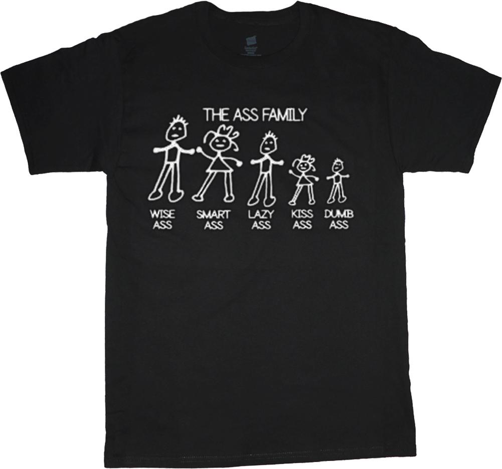 big and tall t-shirt Ass Family funny saying tee shirt tall shirts for men XL