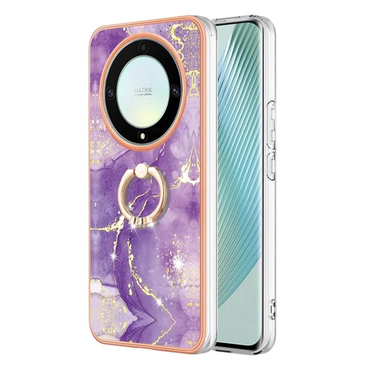 

YB IMD Series-10 для Honor X9a 5G/Magic5 Lite 5G ТПУ чехол-подставка для телефона IMD ​​Мраморный противоударный чехол