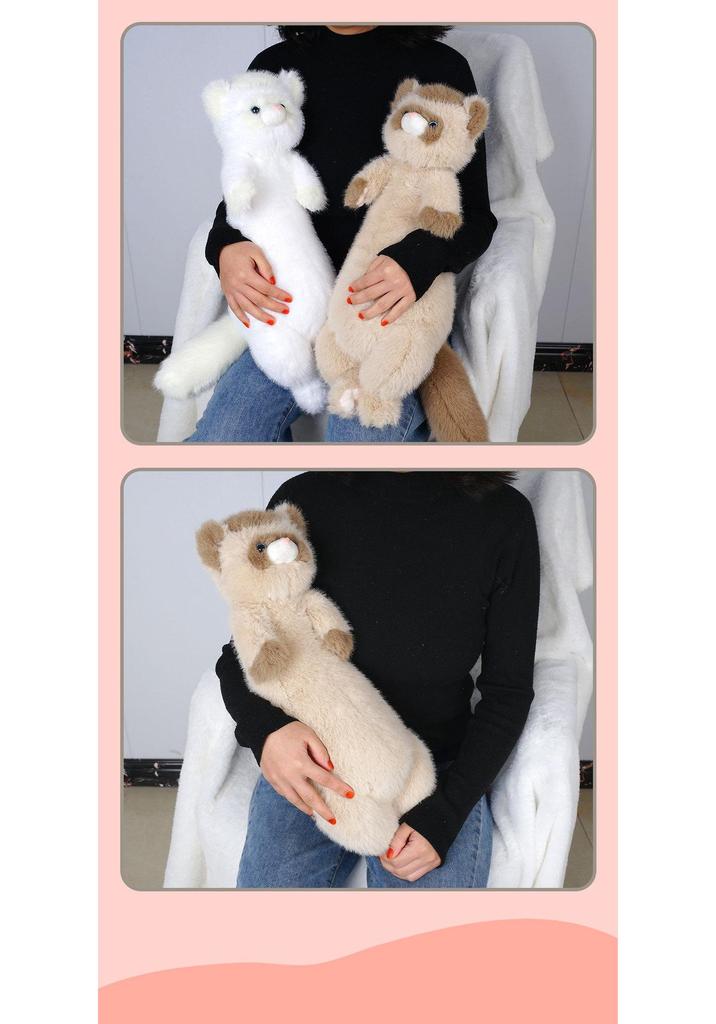 Adorable Angora Ferret Plush Toy - Hugging Pillow & Birthday Gift