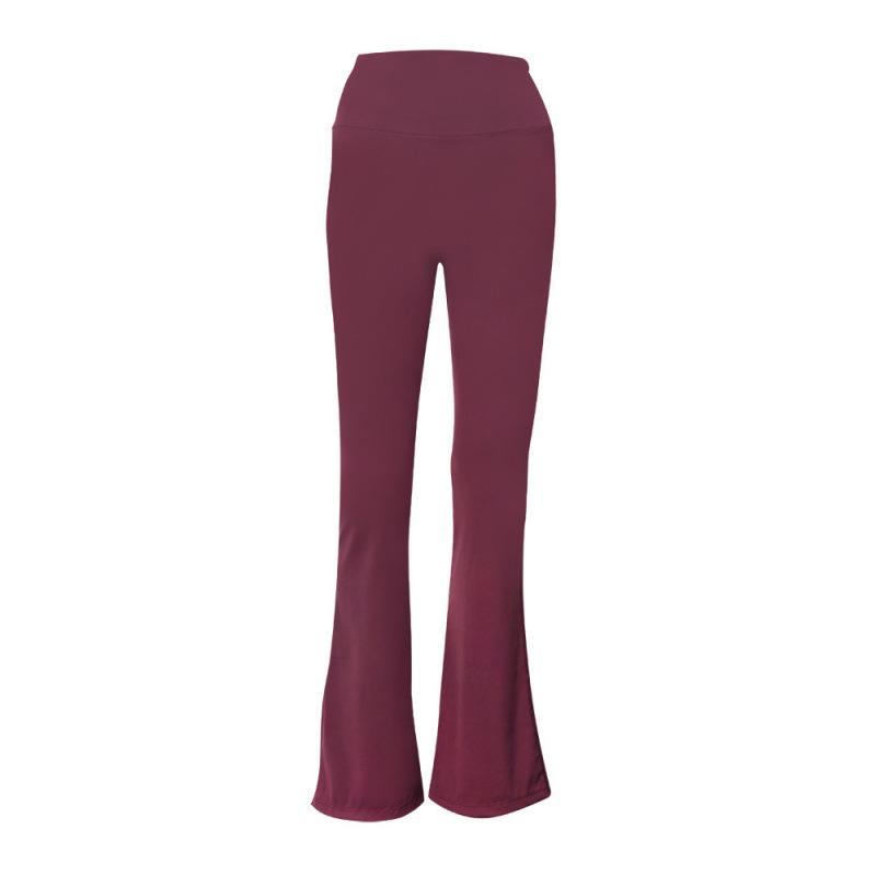 Pantaloni a zampa originali Lulu a vita alta con scanalature: Leggings a zampa d'elefante per Yoga e Pilates, effetto nudo, sollevamento glutei e snellenti.