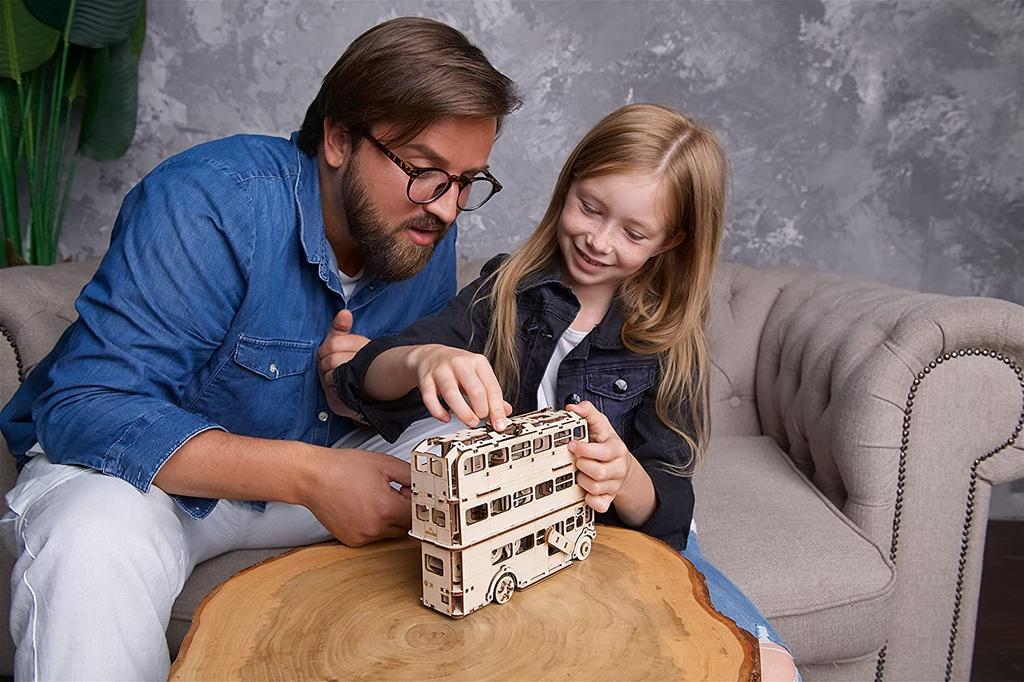 Ugears Harry Potter Night Knight Bus 70172 Wooden Puzzle, Crafts & Models, No Glue or Tools Required, for Adults
