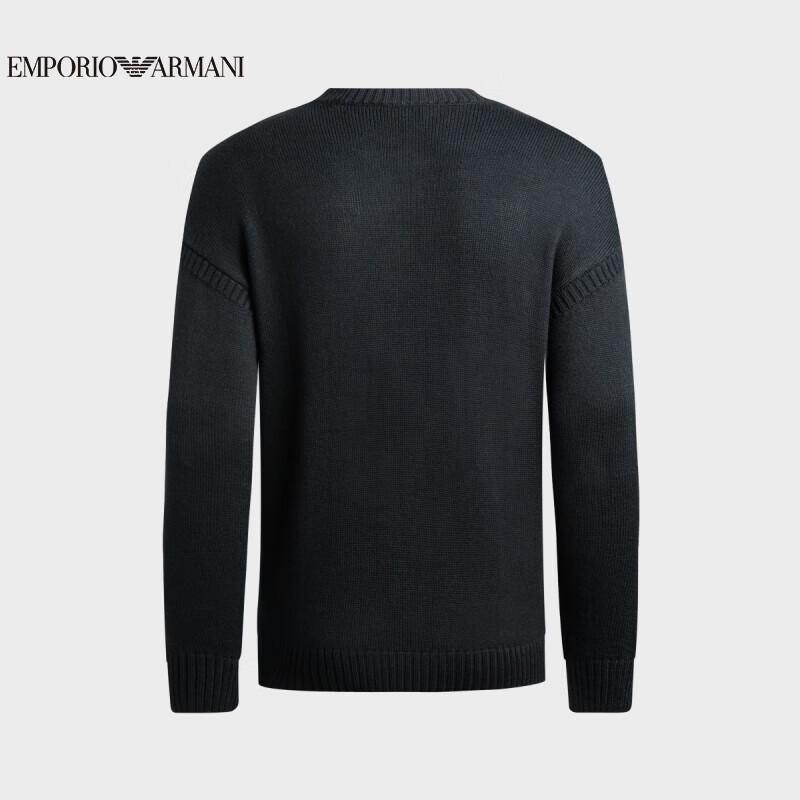 Emporio Armani Men's Crew Neck Eagle Logo Knit Sweater