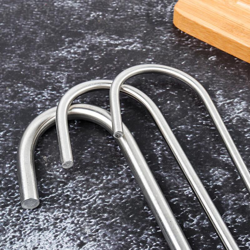 Heavy-Duty Stainless Steel S-Hooks for Cured Meats