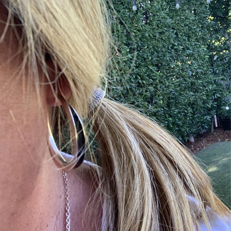 Vintage Ethnic Style Earrings Minimalist Handmade Blackened Silver Earrings