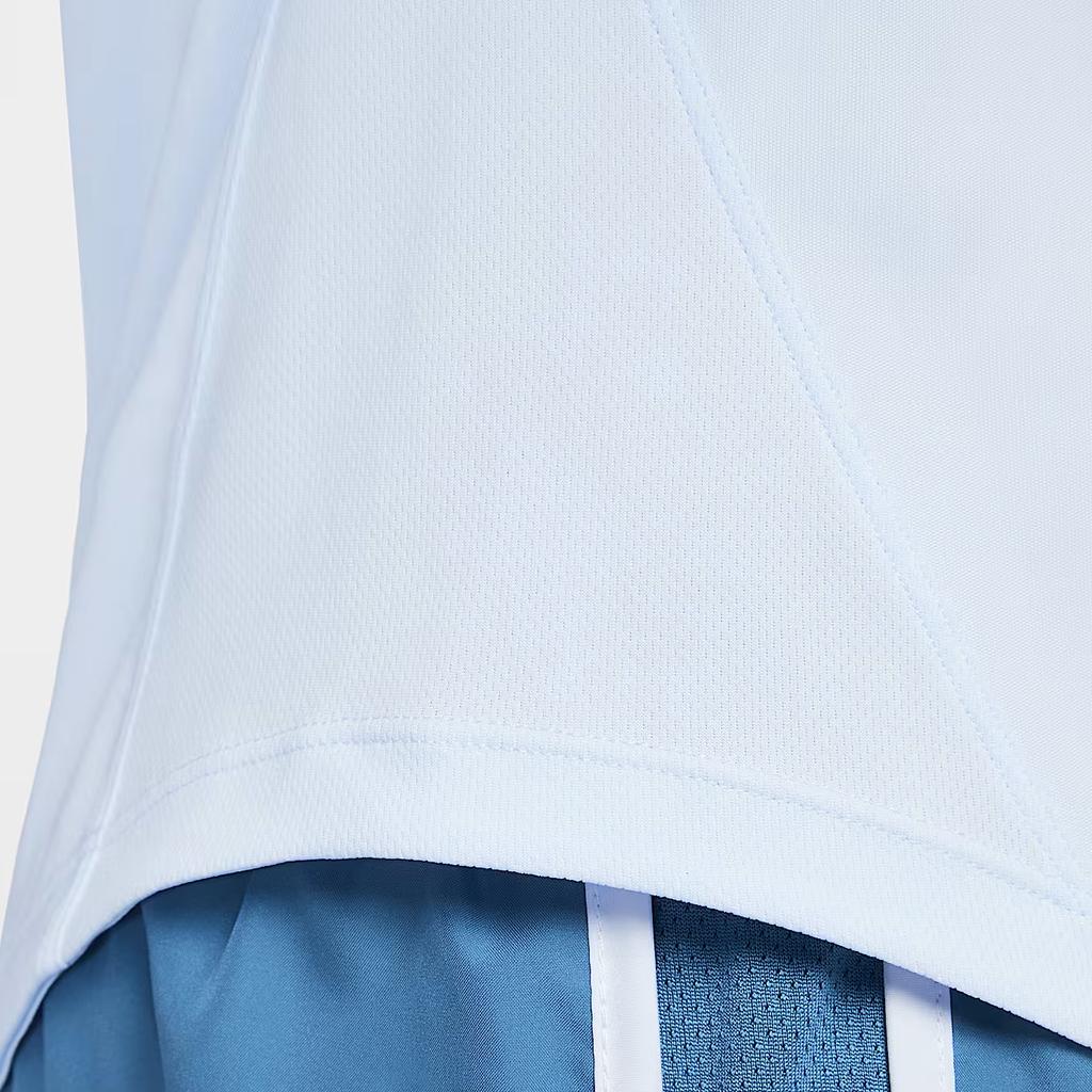 Nike Dri-Fit Tempo Comfortable Fashionable Simple Versatile Solid Color Short Sleeve Regular T-Shirt Women Tops Light-Blue HQ0649423