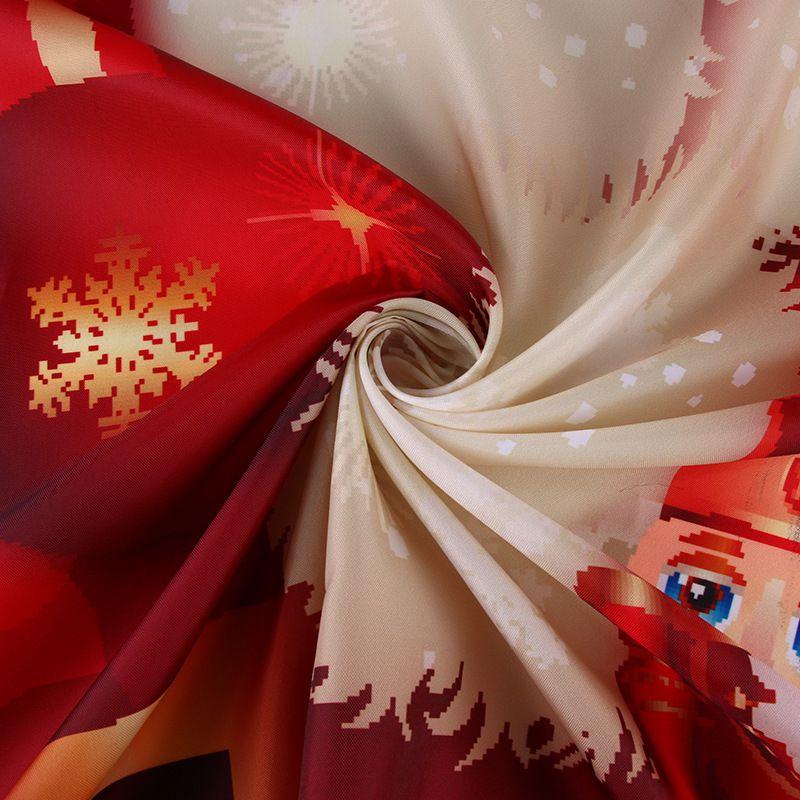1pc Shower Christmas Curtain Waterproof Printing Santa Claus 3d Cloth Decor Home