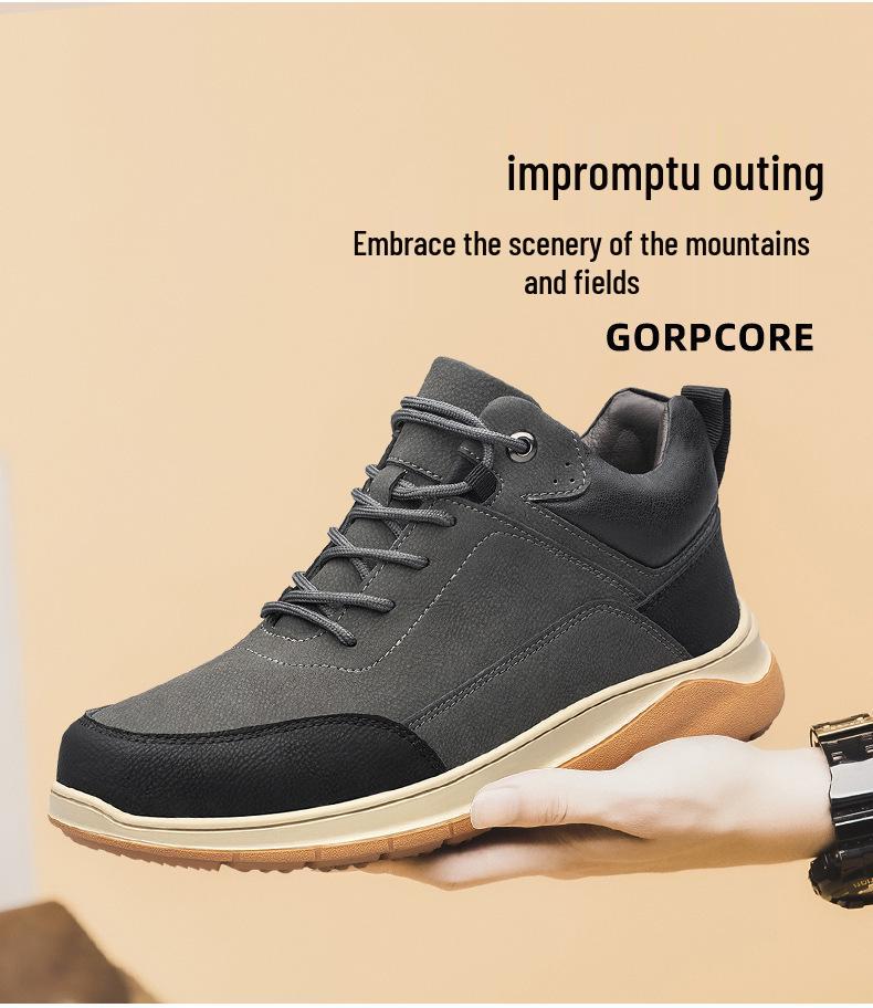 Men's Height-Boosting Casual Shoes, Breathable & Soft 6CM/8CM Sole, Wear-Resistant, Versatile Fashion Sneakers