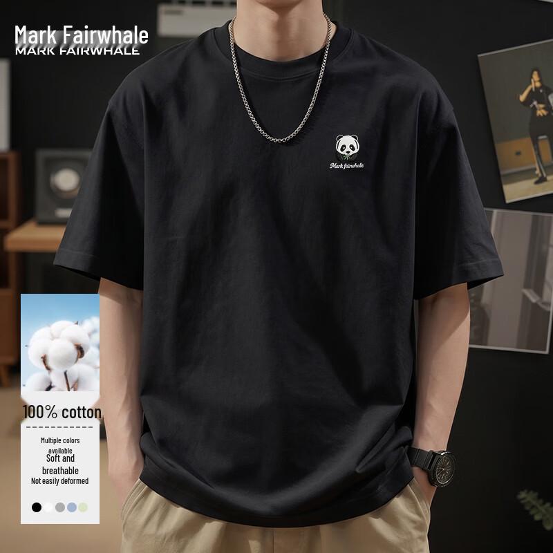 Mark Fairwhale Chinese Trend Panda T-Shirt for Men XL чёрный