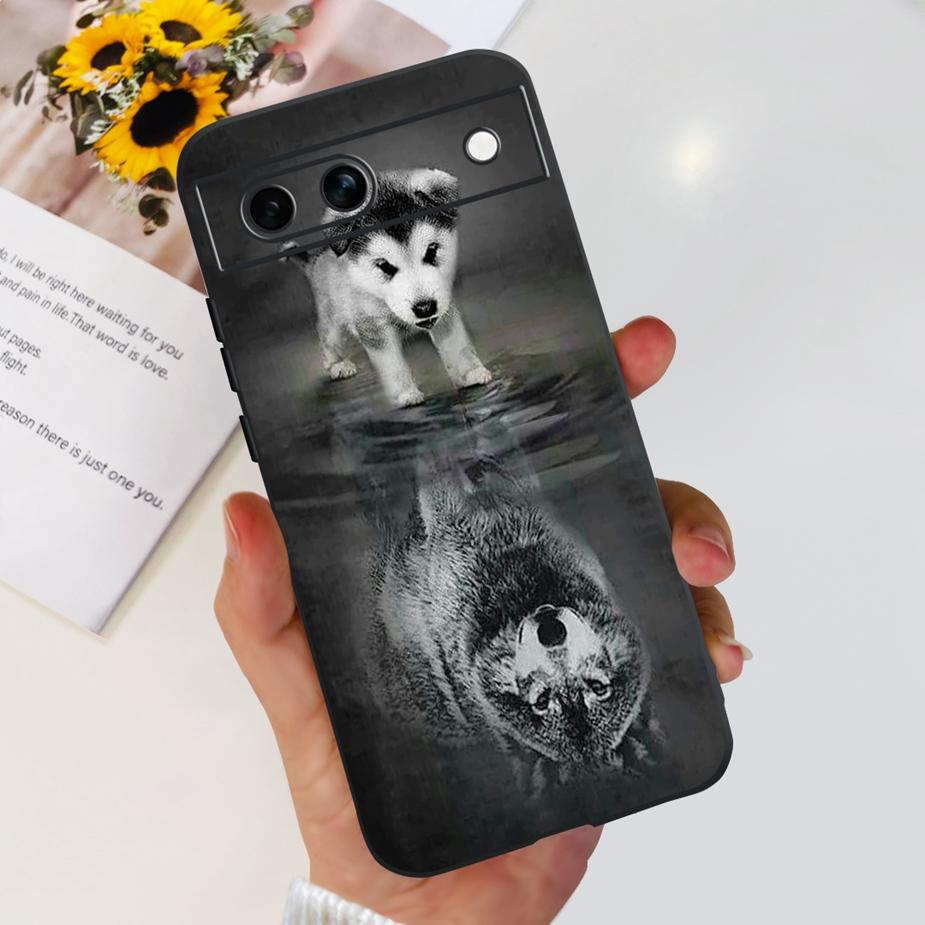 For Google Pixel 8A Case Pixel8 Pro Cute Cat Flower Painted Cover Silicone Phone Case For Google Pixel 8 Pro Pixel8A Soft Fundas