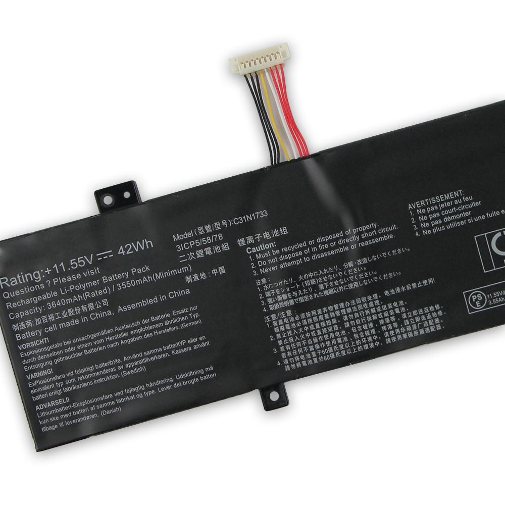 Premium-Akku für ASUS VivoBook Flip TP412 TP412U TP412FA TP412UA C31N1733 Laptop-Akku 3640mAh