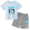 Set Estivo per Bambini Marca Messi Stampa T-shirt a Maniche Corte + Pantaloncini Set 2 Pezzi Tuta Sportiva Moda Casual Bambino Ragazzo Ragazza Abbigliamento per Fan