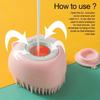 1pc  Gentle Silicone Pet Brush for Dogs and Cats - Massages and Cleans with Built-In Shower Gel Dispenser