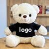 Teddy Bear Plush Toy with Cute Logo and School Emblem Design
