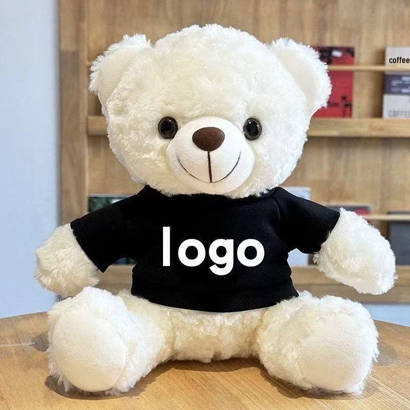 Teddy Bear Plush Toy with Cute Logo and School Emblem Design