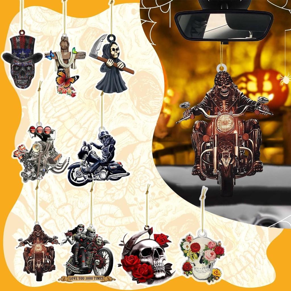 Skull Delightful Acrylic Zombie Gnome Pendant For Festive Car Home Decoration