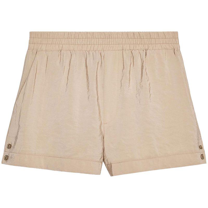 

Zaprha 2025 Лето Новые Американский Легкий Повседневный Прямые Мини Вертикальные Шорты Женские Слимминг 3067429 Beige L