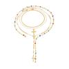 Rhinestone Metal Stacked Necklace Y2K Zinc Zinc Alloy Neck Pendant Beads Stacked Collarbone Chain  Women