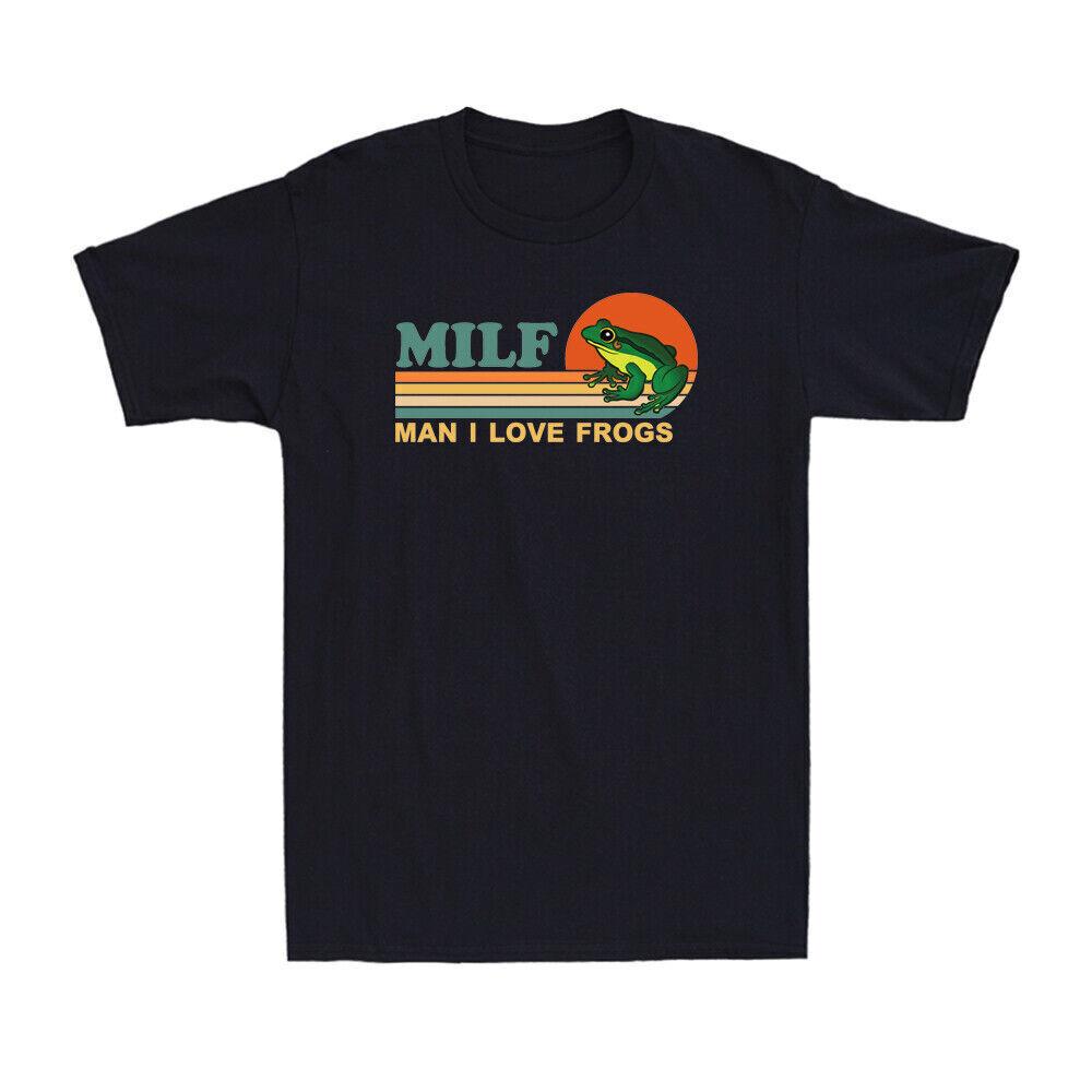 MILF Man I Love Frogs Funny Saying Frog Amphibian Lovers Vintage Men s T-Shirt S