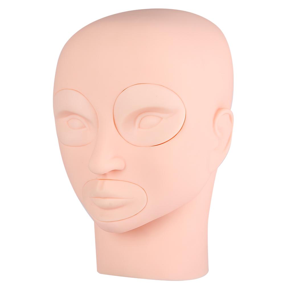 Training Head Mold Eyelash Grafting Head Model Mannequin Head Makeup Tattoo Practice HeadTattoo Practice Detachable Head