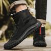 Vintertrend med plyschiga höga arbetsskor för män mångsidiga bomullsskor halkfria sportiga varma vulkaniserade sneakers för män