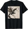 Japanese Ink Art Crow- Raven Ink Art Graphic T-Shirt