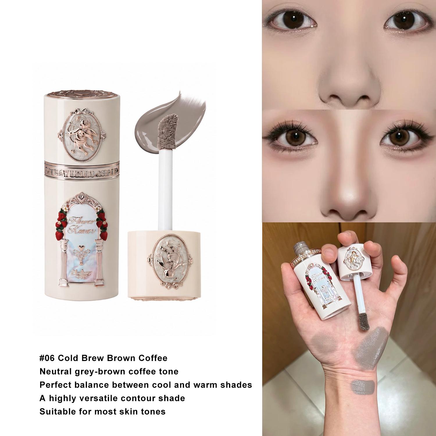 Flower Knows Aardbeien Cupido Vloeibare Blos Met Poederdons Lichtgewicht Hydraterend Mengbaar Wangkleur Langdurige Natuurlijke Make-up