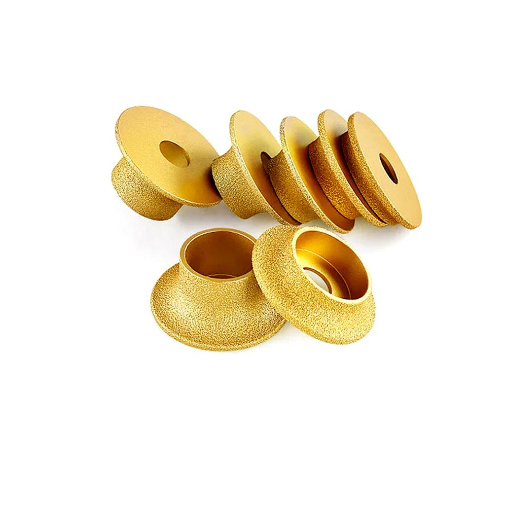 74mm*20 Brazing Diamonds Marble Edging Discs Angle Grinder Grinding Wheel 1/4 Round Hand Profile Wheel
