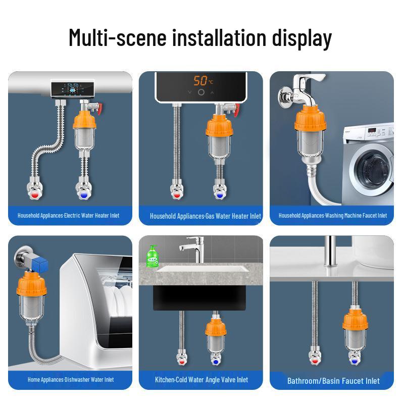 Electric Water Heater & Shower Pre-Filter Purifier for Scale Prevention