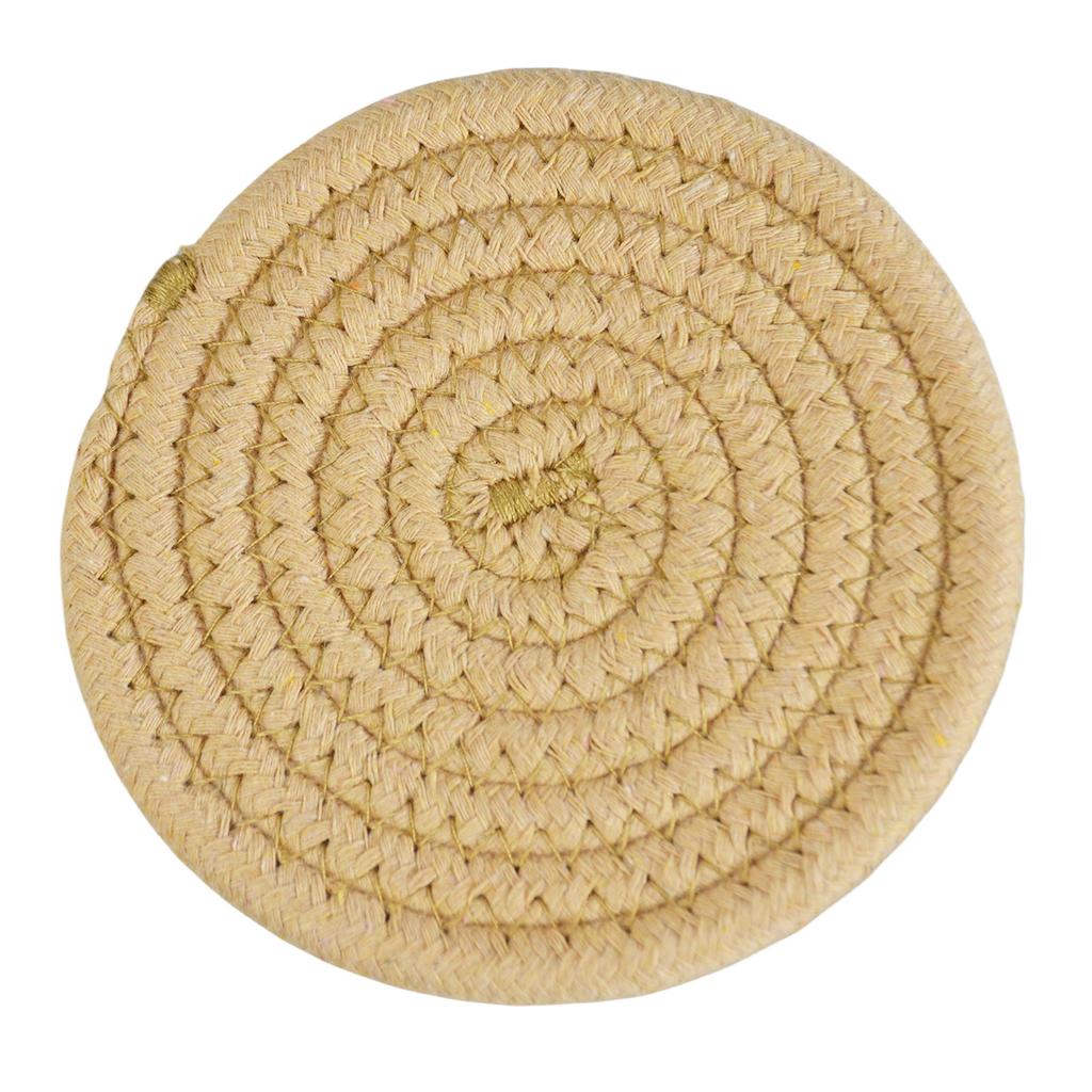 1 Pieces Of Cotton Coasters Insulation Pads Cotton Rope Decorations Coasters With Cup Holders Thickened Septa Coasters