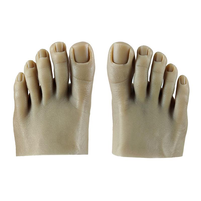 Nail Practice Foot Mannequin With Fake Toes For Training Nail Display Silicone