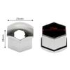 VERYUS 20Pcs 17mm Car Wheel Nut Cover Silver Alloy Wheel Nuts Bolt Caps Dust Cap Protection Anti-Rust Hub Screw Cover With Remov