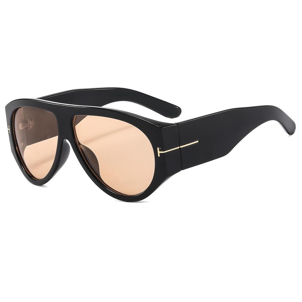 Occhiali da Sole Y2K Spicy Girl a Forma di T Aviator Ovali – Stile Streetwear da Donna alla Moda Protezione Solare