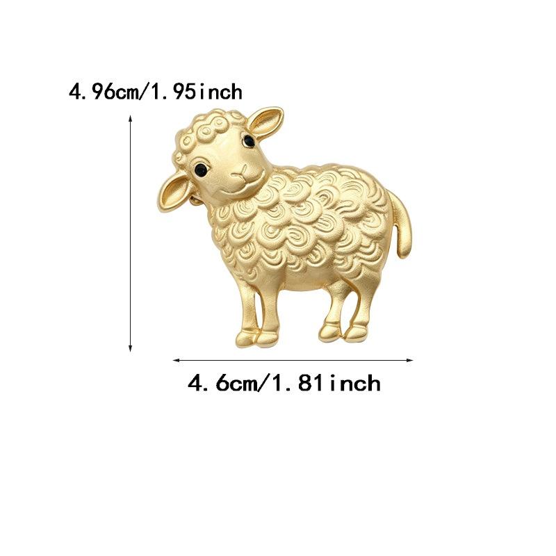 Unisex Sheep Brooch for Women Men Cute Year of The Goat Animal Pin Durable Alloy for Daily Wear Office Party Gift