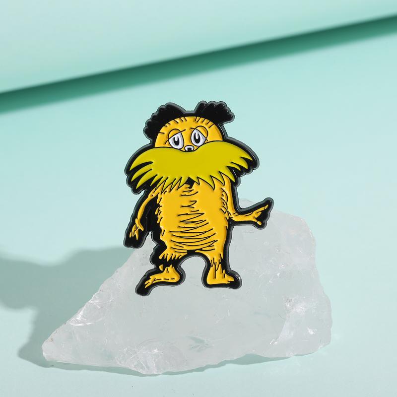 Xiaomi Cartoon Children's Novel The Lorax Enamel Pins Forest Guardian Character Brooches Backpack Lapel Badge Jewelry Friends Gifts