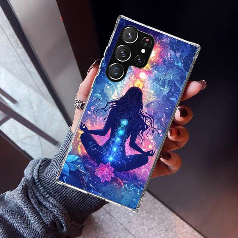 Yoga Chakra Spiritual Energy Universe Phone Case For Samsung Galaxy S23 S24 S25 Edge S26 Ultra S22 + S21 Plus S20 FE Cover Silic