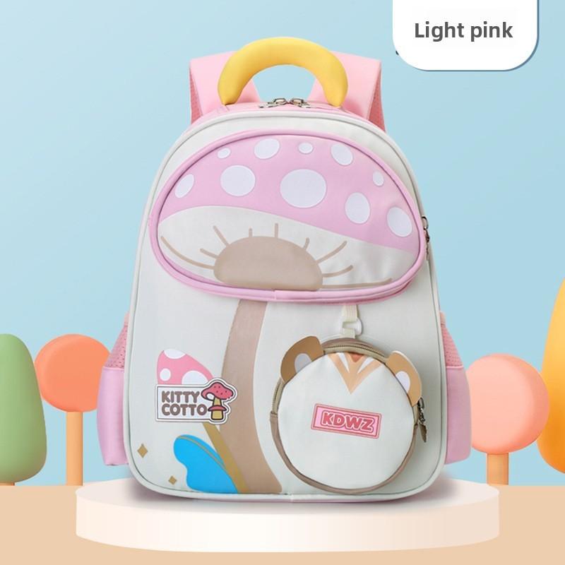 Childrens Cartoon Mushroom Backpack With Soft Nylon Material For Kindergarten And Early School