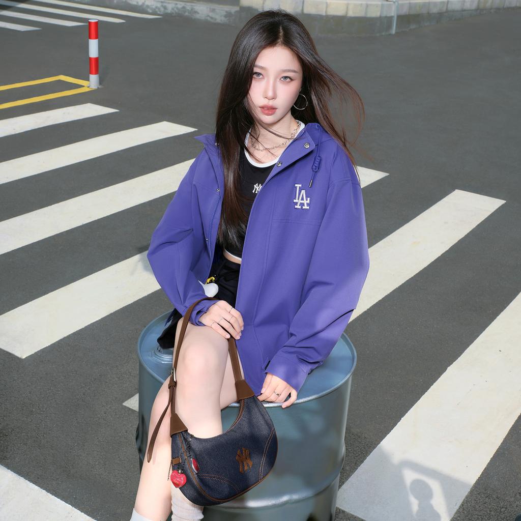 New MLB Los Angeles Dodgers Basic Collection 25FW Jacket Unisex Purple 3AWJB0154-07PPS