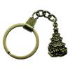Christmas Snowman Charm Keychain Winter Holiday Key Ring 30mm Ring