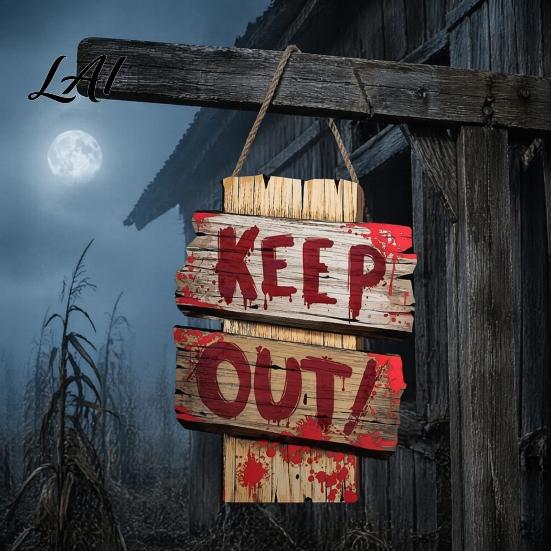 Living Room Halloween Decorations Decoration Hanging Sign Festive Party Wooden Decorative Plaque Easy Atmosphere Decor Hang for Indoor Outdoor Home