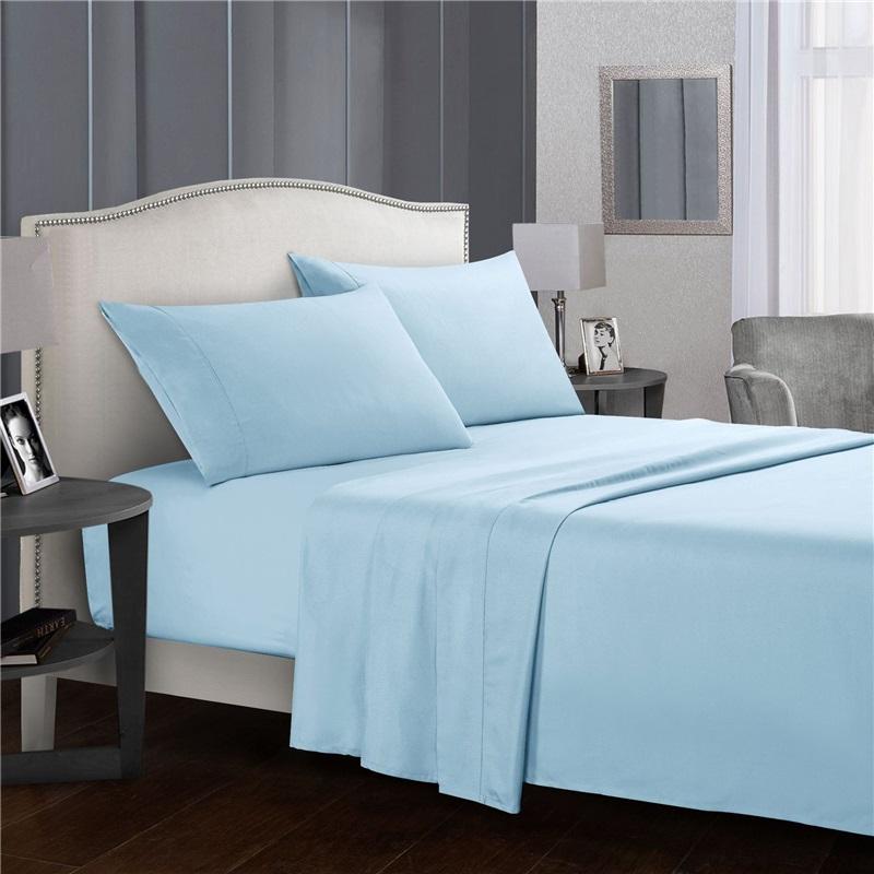 Home Textile Bed Sheets, Bed Sheets, Solid Color Printing, Four-piece Bedding, Simple, Skin-friendly And Comfortable