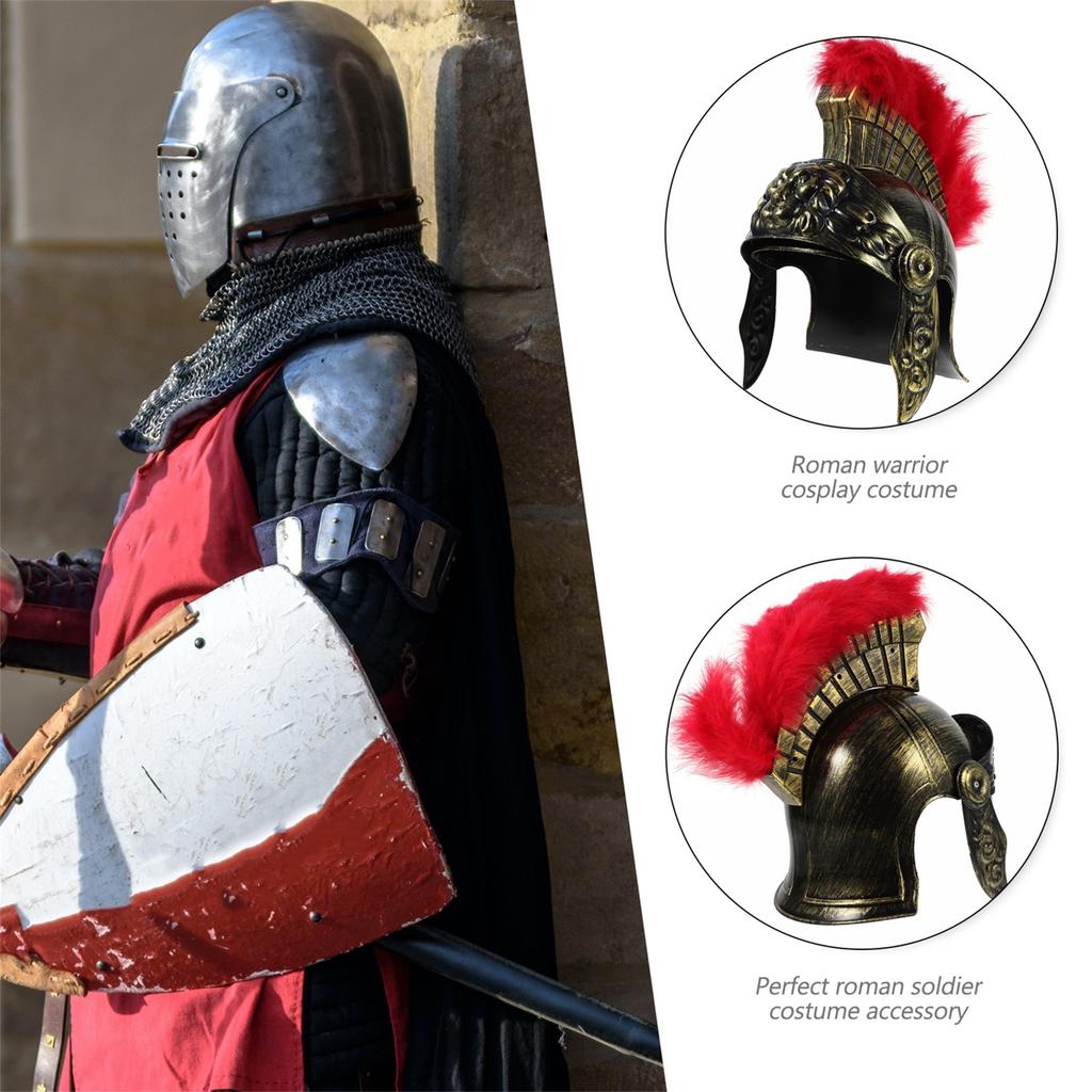 Samurai Hat Roman Soldiers Medieval Accessories Helmets Adults Costume Men Mask
