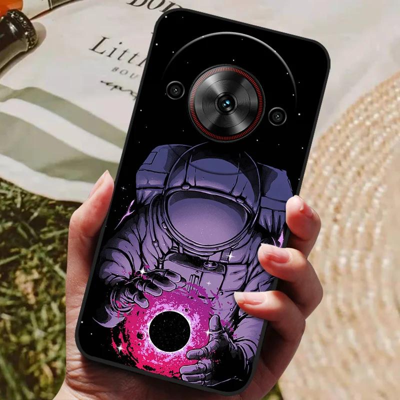 Per ZTE Blade A75 5G Custodia Cool Stampata Silicone TPU Morbida Cover per ZTE Blade A75 5G Custodie Nere Protettive Guscio Telefono A 75 5G