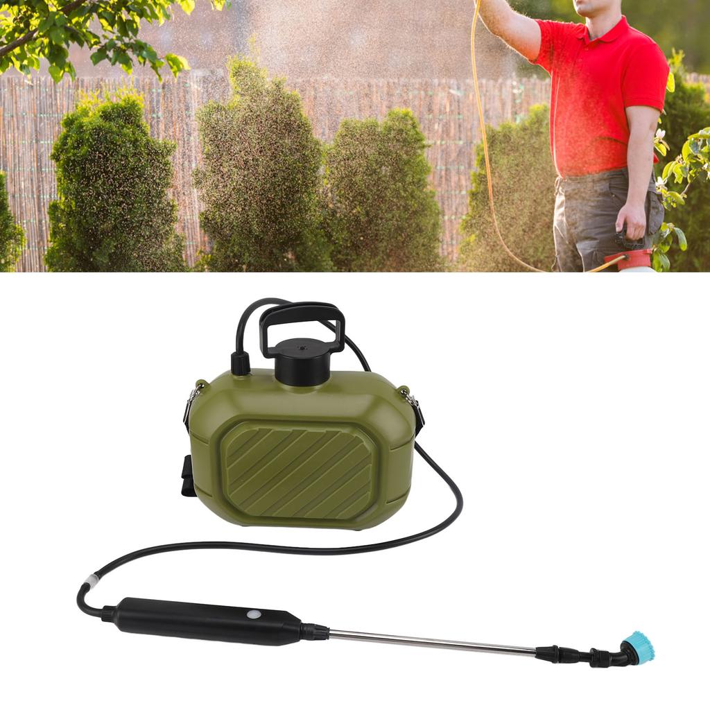 Battery Powered Sprayer 5L Rechargeable Portable Electric Garden Sprayer with Telescopic Wand and Shoulder Strap for Home Lawn