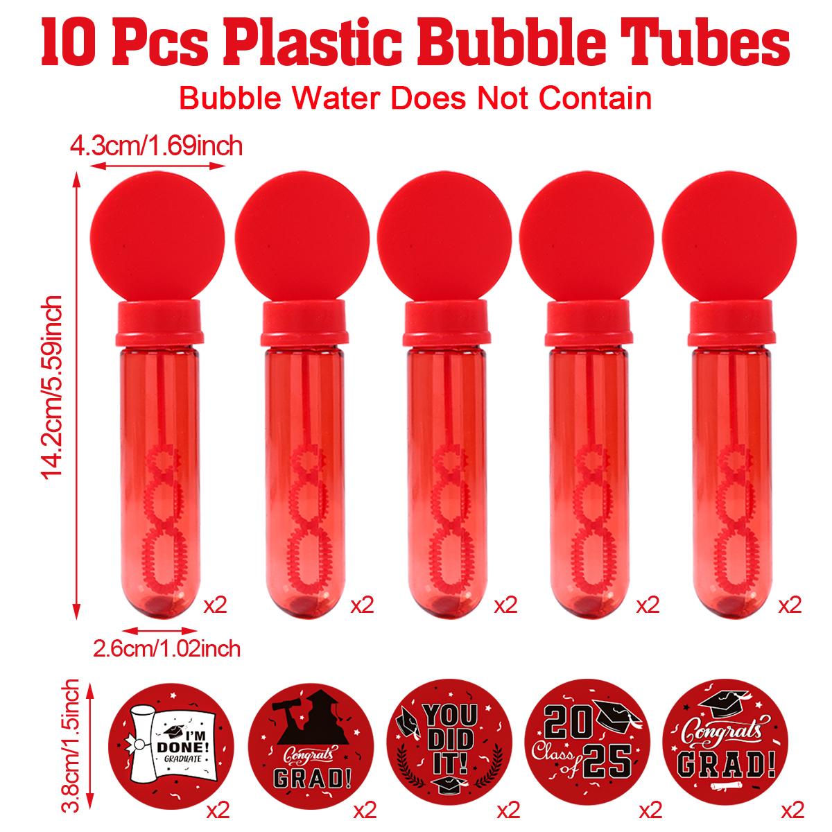 

10pcs Graduation Tube Soap Bottle Favors Gifts Graduation Decorations 2025 Congrats Grad Bubble Tube Graduation Party Supplies
