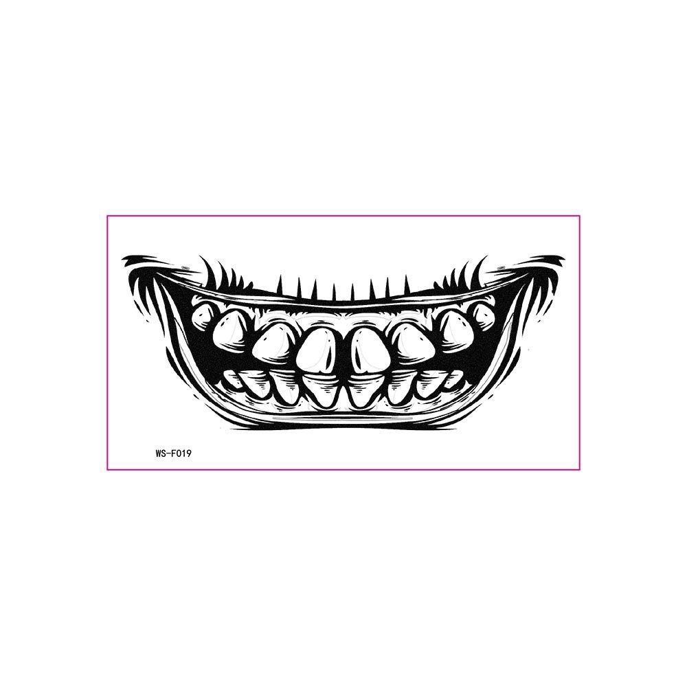 Long-lasting Zombie Cosplay Props Waterproof Bloody Makeup Tattoo Sticker  Party Supplies