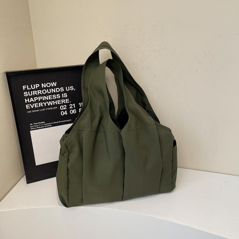 Handbag Lightweight Large Capacity Shoulder Bag Travel Bag Solid Color Tote Bag