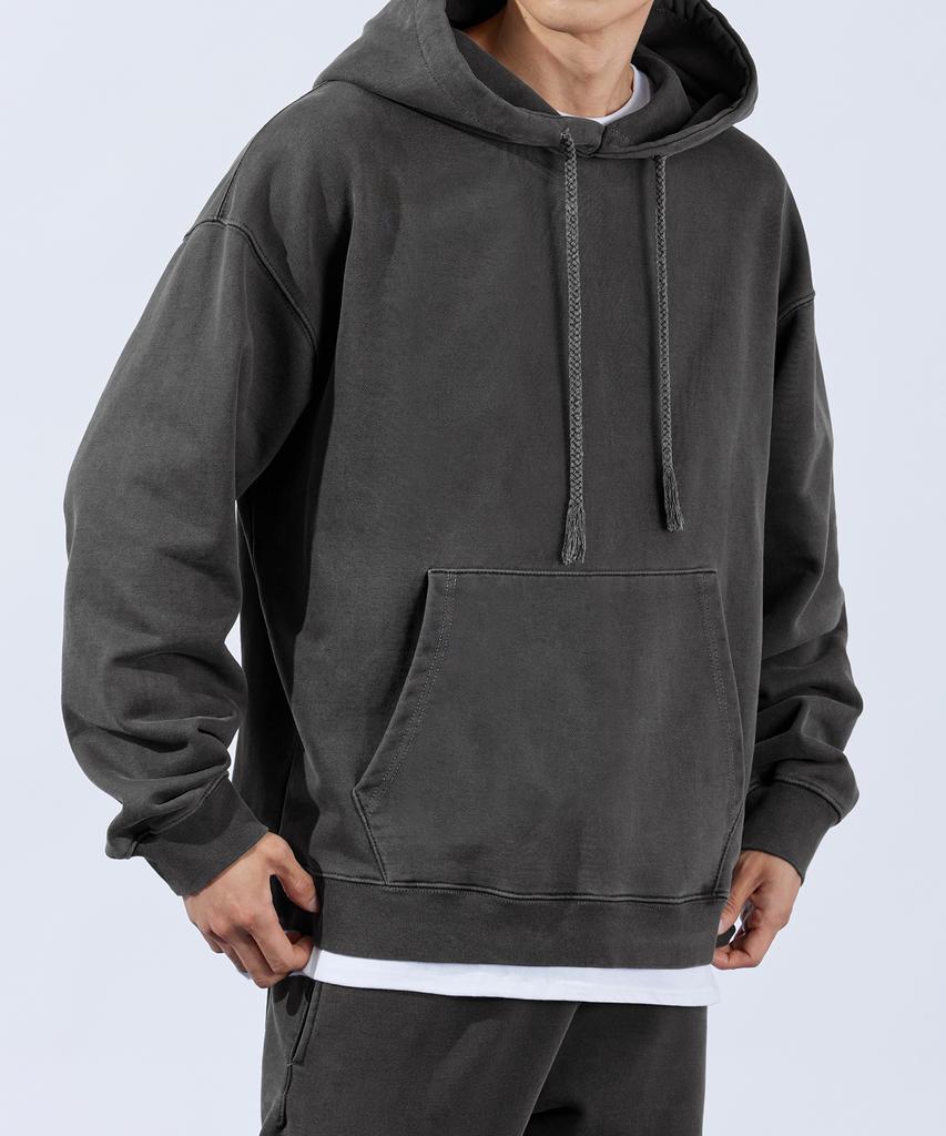 Heavy Duty Pigment Oversized Hoodie Charcoal