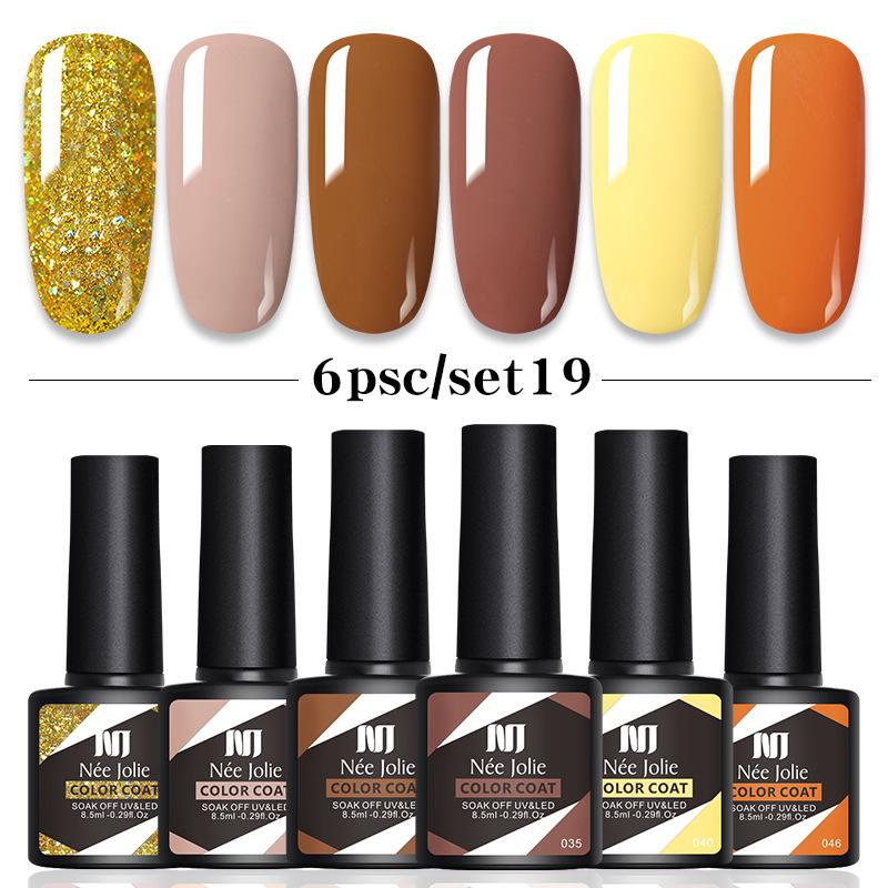 6-Color Nail Polish Glue Set, Popular Color Nail Glue, Phototherapy Nail Polish Glue Can Be Matched Arbitrarily.