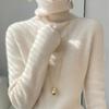 Navava SofT Simple Solid TurTleneck KniT Long Sleeve T shirT Nk1831