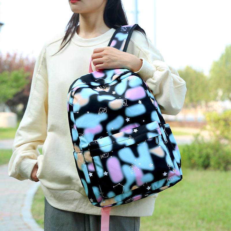 College Student Three-piece Set Student Schoolbag Casual Backpack